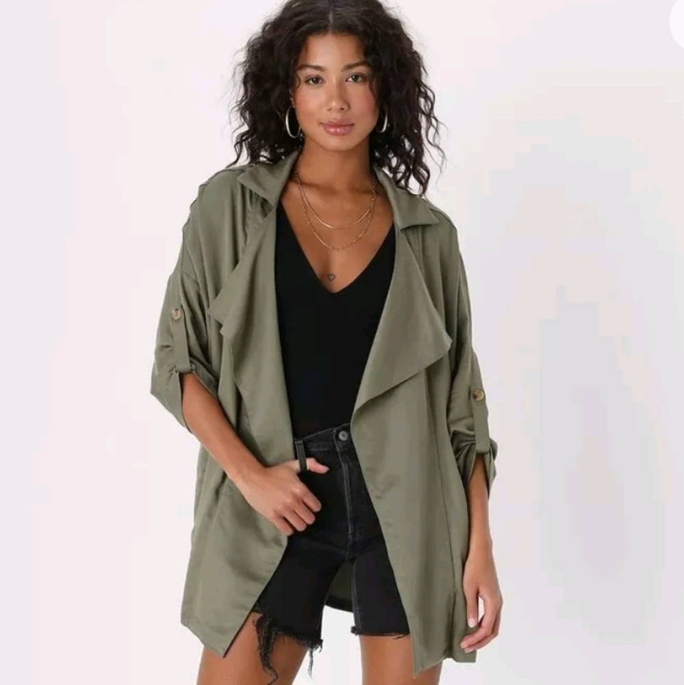 EUC Lulu's Lucky Break Olive Jacket Size XS
